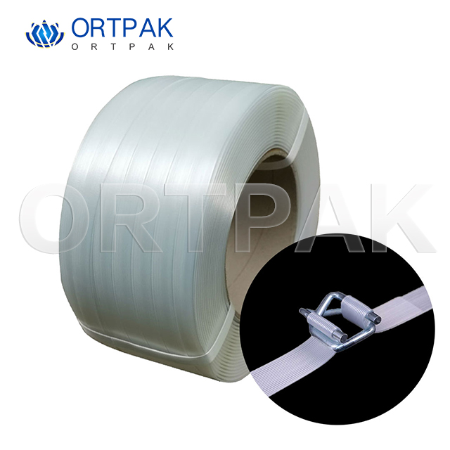 High Penetration High strength tensile resistance 13-32mm White Polyester Composite Strapping